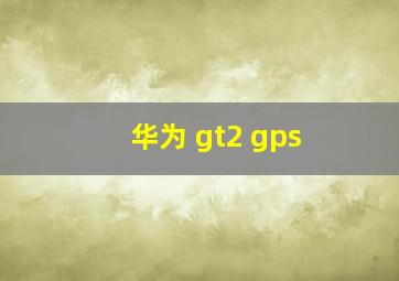 华为 gt2 gps